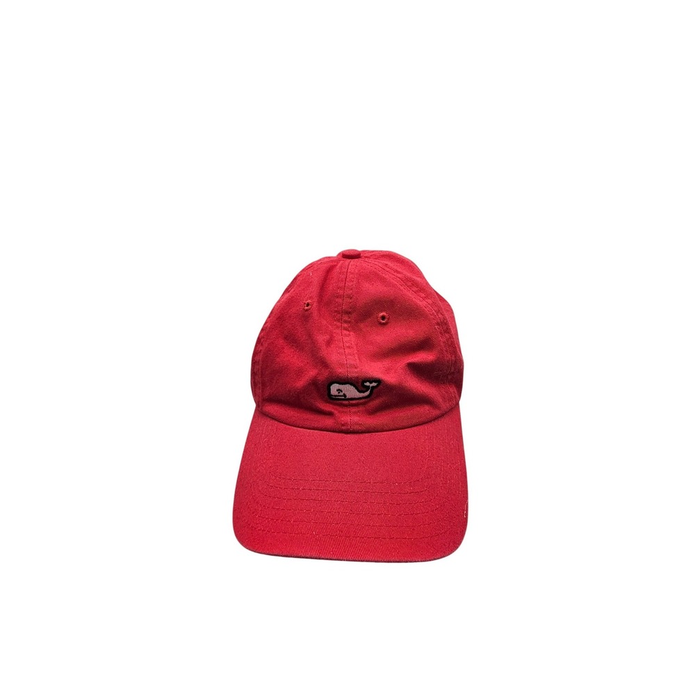 Vineyard Vines Mens Red Whale Logo Adjustable Baseball‎ Hat Cap Cotton Twill